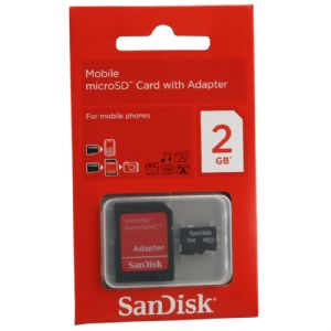 2GB MICRO SD KART+ADAPTOR C4 SANDISK SDSDQM-002-B35A