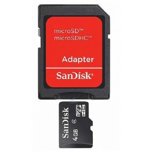 4GB MICRO SD KART+ADAPTOR C4 SANDISK SDSDQM-004-B35A