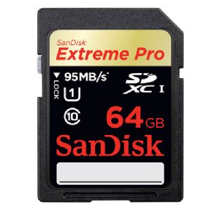 64GB SD KART 95Mb/s EXT PRO C10 SANDISK SDSDXPA-064G-X46