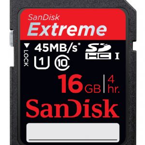 16GB SD KART 45Mb/s EXTREME SANDISK SDSDX-016G-X46