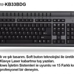 ARTES KB33BDG MM Q USB GM/SYAH KLAVYE