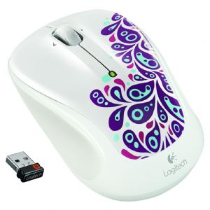 LOGITECH M325 WHITE PAISLEY MOUSE 910-003007