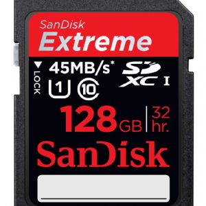 128GB SD KART 45Mb/s EXTREME SANDISK SDSDX-128G-X46