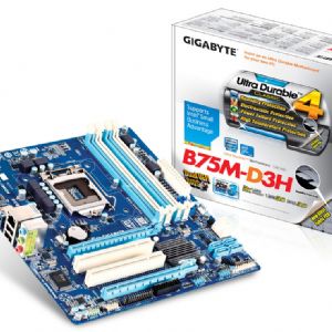 GIGABYTE B75M-D3H DDR3 SES VGA GLAN 16X