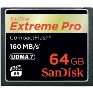 64 GB CF KART 160Mb/s EXT PRO SANDISK SDCFXPS-064G-X46