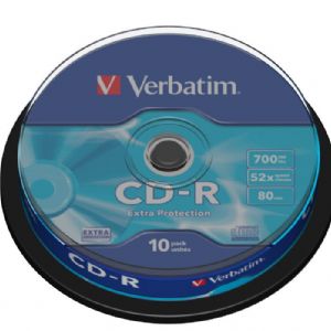 VERBATIM 43437 AZO CD-R 700MB 52X80 10 LU CAKEBOX