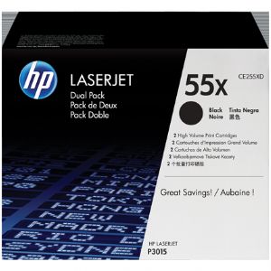 HP CE255XD (55X) SIYAH IKILI PAKET LASERJET TONER KARTUSU