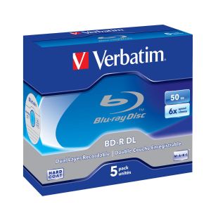 VERBATIM 43748  BD-R 6X 50GB DOUBLE LAYER 5 LI JEWEL CASE