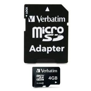 VERBATIM 43966 MICROSD 4GB CLASS4 -ADAPTORLU