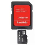 4GB MICRO SD KART+ADAPTOR C4 SANDISK SDSDQM-004-B35A