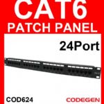 CODEGEN 24 PORT CAT-6 PATCH PANEL