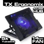 TX ERGONOMX 14CM LED FANLI 4xUSB HUB NB SOUTUCU TXACNBERGO