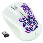 LOGITECH M325 WHITE PAISLEY MOUSE 910-003007