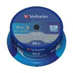 VERBATIM 43772 BD-R 6X 25GB WIDE PRINTABLE 25 LI SPINDLE